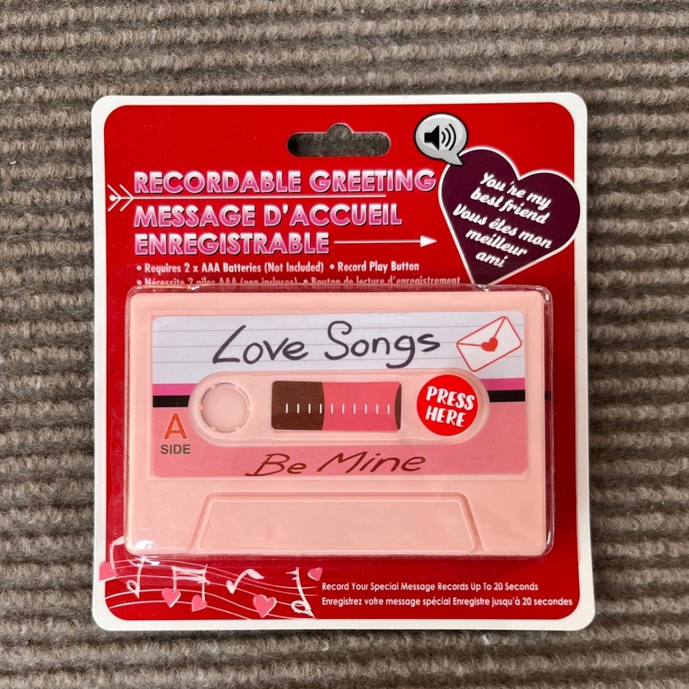 Fourstar Recordable Greeting Message Cassette Tape Love Songs 20 Seconds NEW